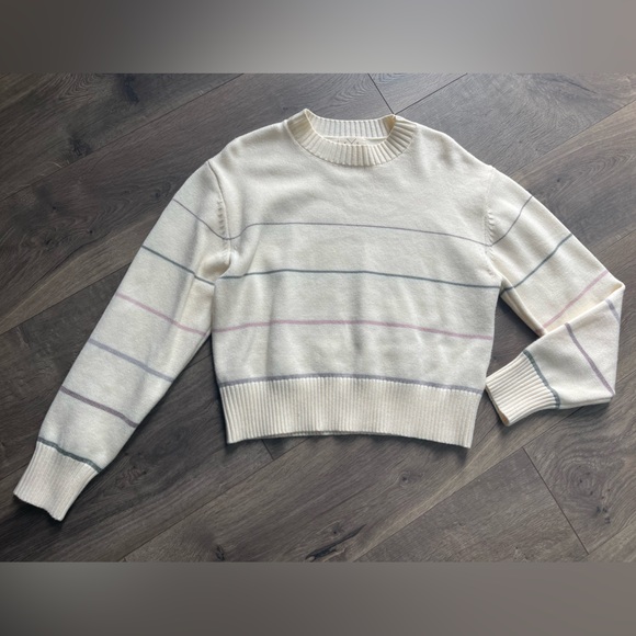 Thread & Supply Sweaters - Thread & Supply Cream Sweater with Pastel Stripes